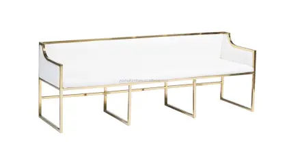 Luxury Gold Stainless Steel Wedding Lounge Sofa