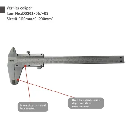 Insize 150mm 6-inch Vernier Caliper - Stainless Steel, Carbon Steel Measurement Tool by C-MART
