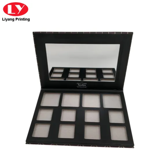 Custom Cardboard Paper Eyeshadow Palette Box with Mirror