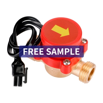 1/2\" to 1/2\" Brass Liquid Flow Switch Red Water Pump Flow Sensor 110V