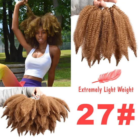 Afro Kinky Marley Braids Twist Synthetic Braiding Hair Crochet Extensions High Temperature Fiber 8inch 14roots/pc Crochet  hair