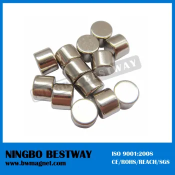 N52 D10x8mm Cylinder NdFeB Magnet w/Ni coating