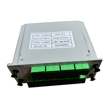 Carrier-Class Optical Fiber PLC Splitter with 16 Chip Shunt, SC/UPC Connector, and 1:16 Card