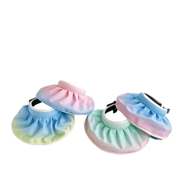 Customizable Rainbow Gradient Sunblock Hats for Children with Large Canopy Shell Hats
