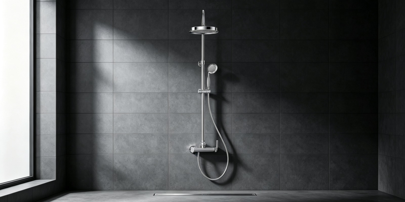antique brass exposed pipe shower system