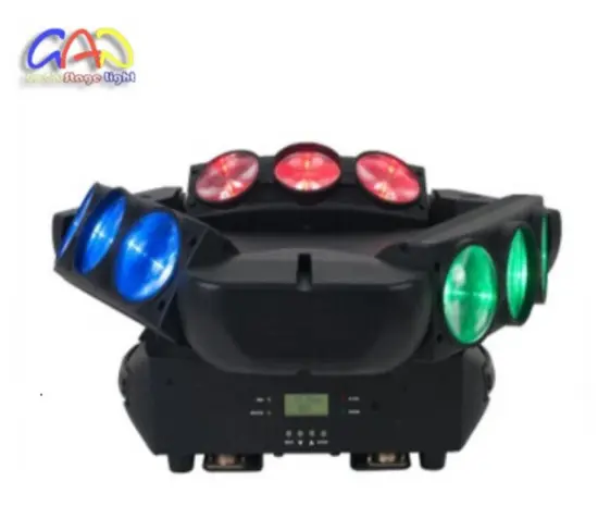 RGBW 4in1 9 Heads LED Spider Moving Head Beam Light