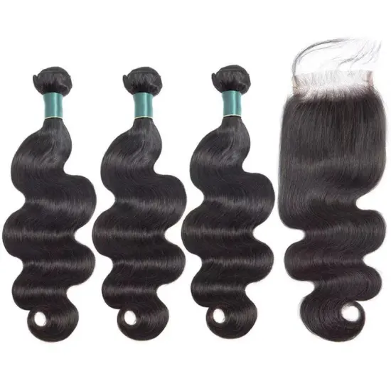 body wave vendors raw HD closure blonde  hair 10 A human hair bulk 40 inch  blue single bundle