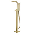 Free Standing Matte Black Floor Mount Bathtub Faucet