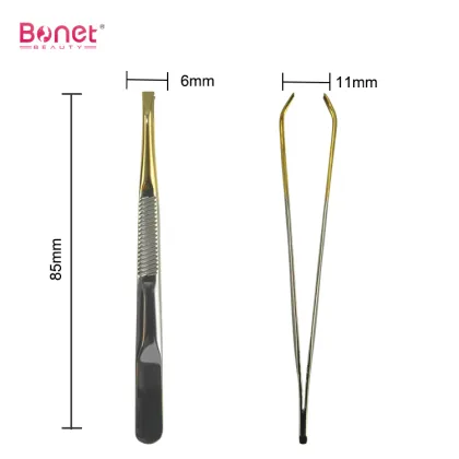 Gold-plated stainless steel best trim tweezers