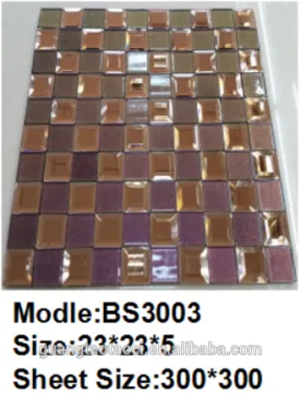 good quality strip glass mosaic mirror tile