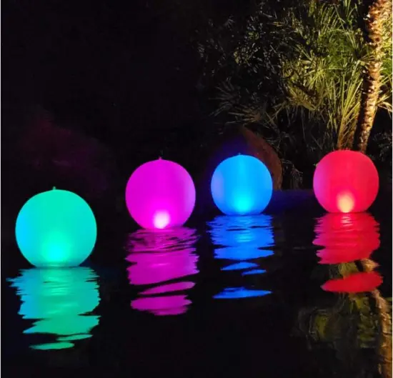 Battery Powered IP67 Waterproof Floating Pool Ball Light with Remote Control
