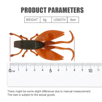 THORFORCE 8cm Rockfish Ocean Rock Worm Soft Bait Fishing Lure