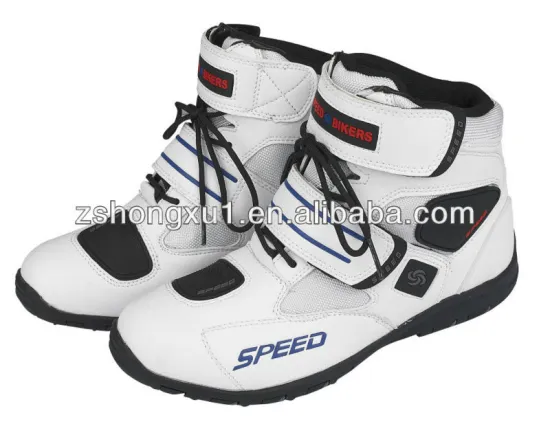 New Design Motorcycle Riding Boots A005 (Black,white,red)
