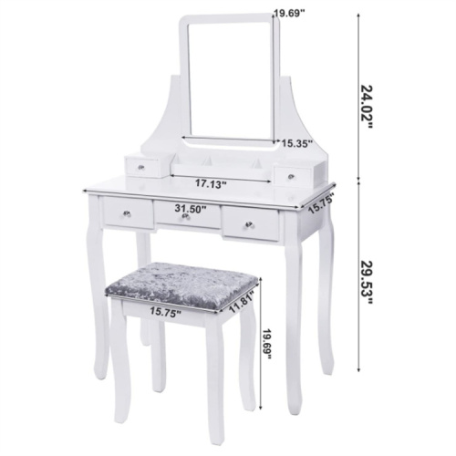 Movable Organizers Dressing Table Vanity Set