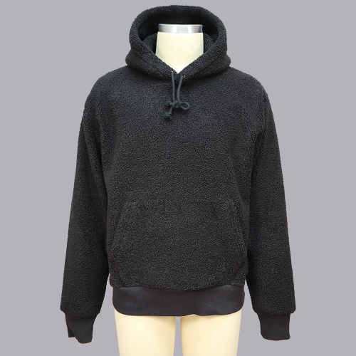 Sudadera con capucha del jersey negro para hombre