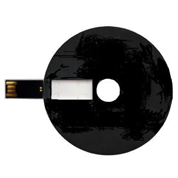 Disk USB Flash Drive with Unique Design, Supports Plug-and-play Function, Made of ABS Material