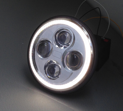 7inch 40W LED headlight for 2007-2013 Jeep Wrangler headlight jeep jk angel eye headlight