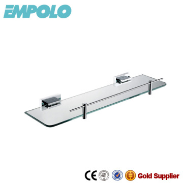 Solid Brass Holder Bathroom Single Tier Glass Shelf 910 07