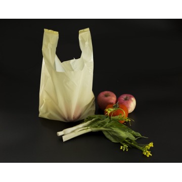 HDPE LDPE Material Flat T Shirt Vest Handle Food Package Bags