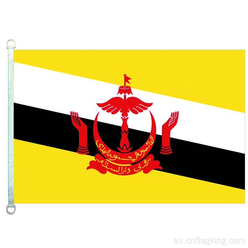 Bandera de Brunei 100% poliéster 90 * 150 CM Bandera de Brunei
