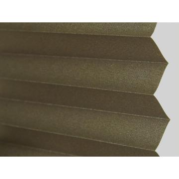 pearled coated beige pleated blind fabric shade fabric