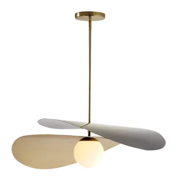 Modern Kitchen Island Lotus Leaf Shape Metal Pendant Light