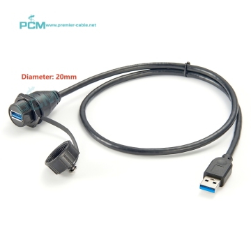 High-Speed 5Gbps USB 3.0 Extension Cable with Waterproof and Dust-Proof Features for Car and Boat Use