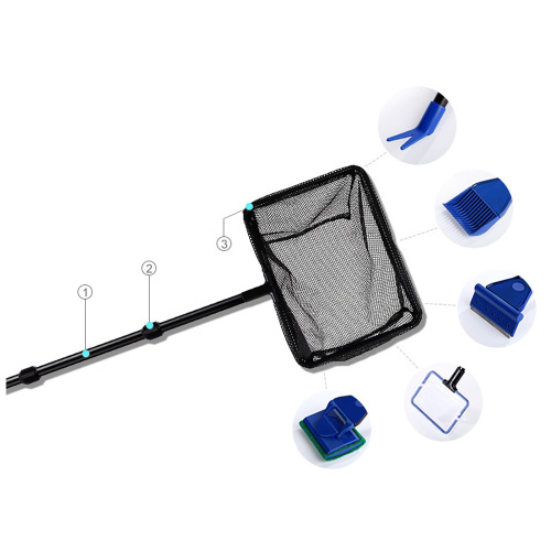 Outils de nettoyeur de nage de poisson 6 en 1 kits de nettoyage d&#39;aquarium