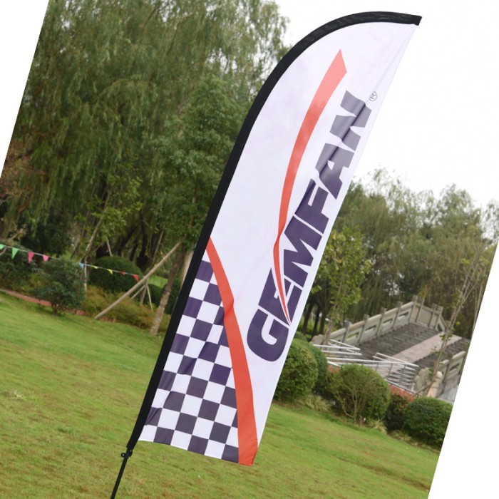 Gemfan race flag 3.6m Large Logo