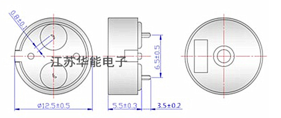 12x5.5mm Piezoelectric Trasducer Buzzer 9V 5mA