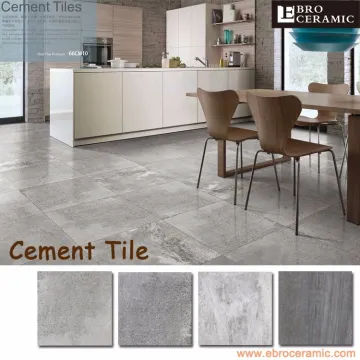 Ebro 2017 project use rustic style cement porcelain tile for kitchen, bathroom, swimming pool 600x600mm