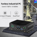 Paparan LAN Mini PC 10210U Fanless Industrial