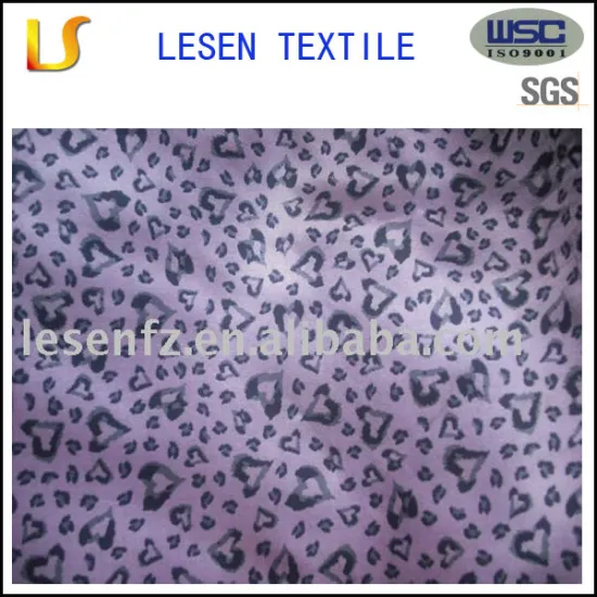 10% polyester panther print satin fabric