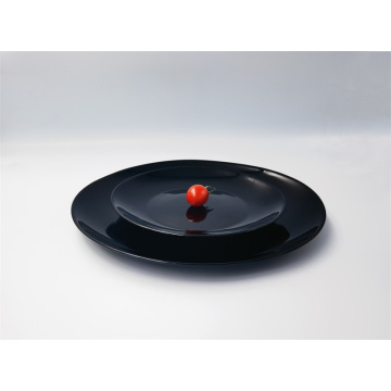 Home Sustainable Opal Glass Black Dinnerware