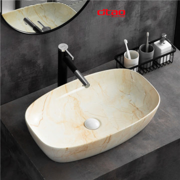 ODM OEM Customization Marble Sanitary Ware Rectangle Hand Wash Basin