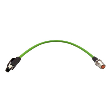 M12 أنثى إلى RJ45 D-Code Connection Cable