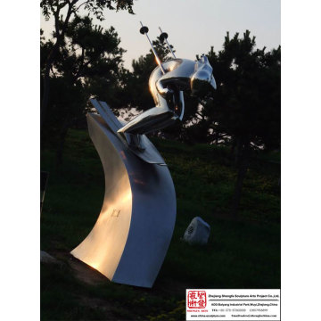 High quality Square Stainless Steel Sculpture