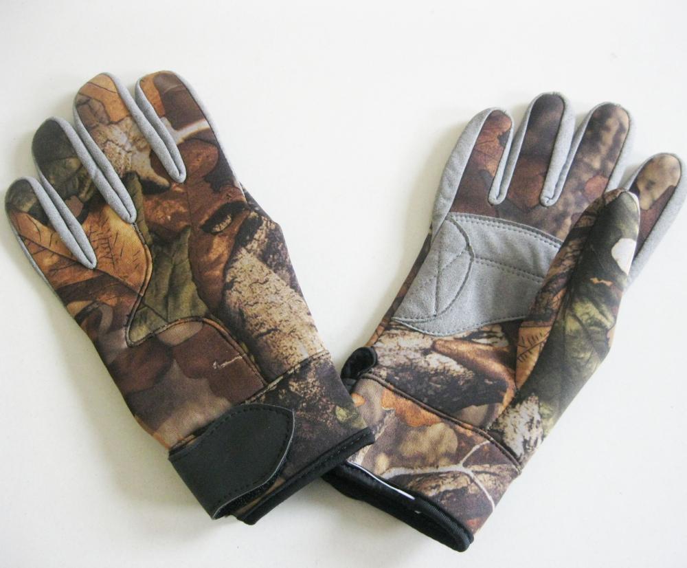 Camo duck warm hunting neoprene gloves for shooting