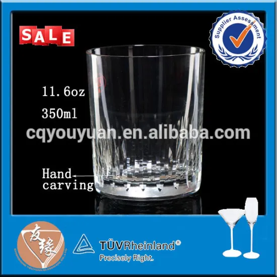Mouth blown water whiskey heat resistant drinking glasses