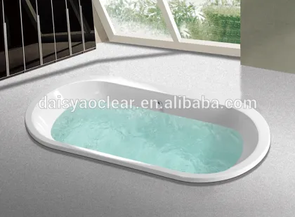Acrylic bathtub with shower and pillows, round bath tub for adults.