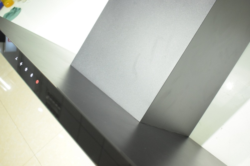 900mm Painted Black Heater Auto Clean Ventilation Hood Cooking Extractor Hood Smart Range Hood With Carbon Filter