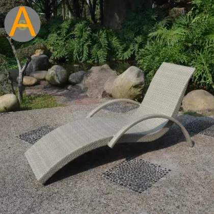 Outdoor Poolside Sun Loungers and Rattan Sunbeds for Beachside Relaxation