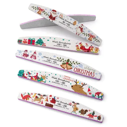 Christmas Limited Nail File Polishing Strip Sponge Nail Trim Rub