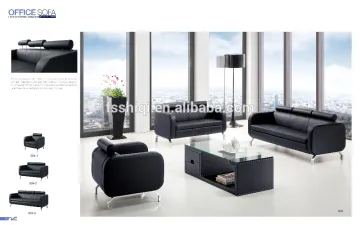 stainless steel frame PVC leather for leather sofa office reception sofa