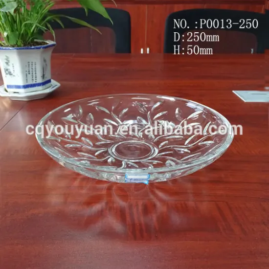 Leaf Shaped Glass Plate for Snack Candy Nuts