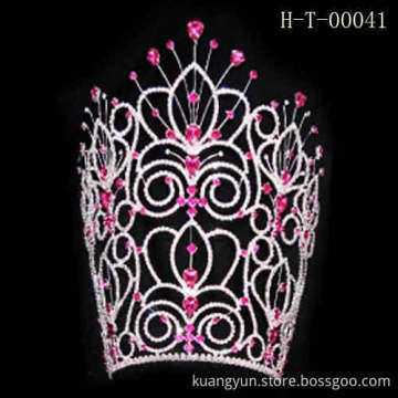 Hot sale tall tiara crown,pageant tiara crown wholesale
