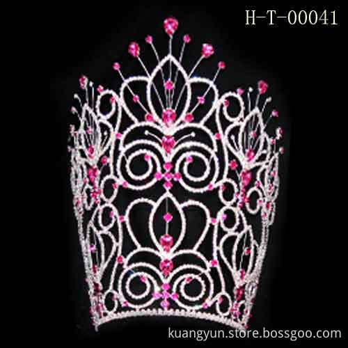 Hot sale tall tiara crown,pageant tiara crown wholesale