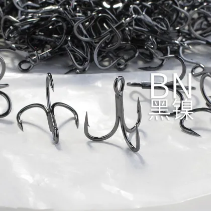 Free Sample Triple Strength BKK 6066-3X Treble Fish Hooks for Wholesale