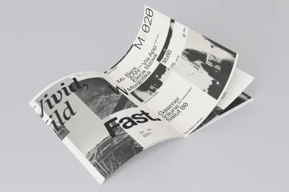 Black and white book/magazine