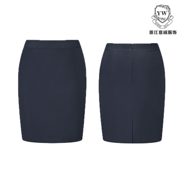 Navy Blue Two-Tone Women's Skirt YD01501